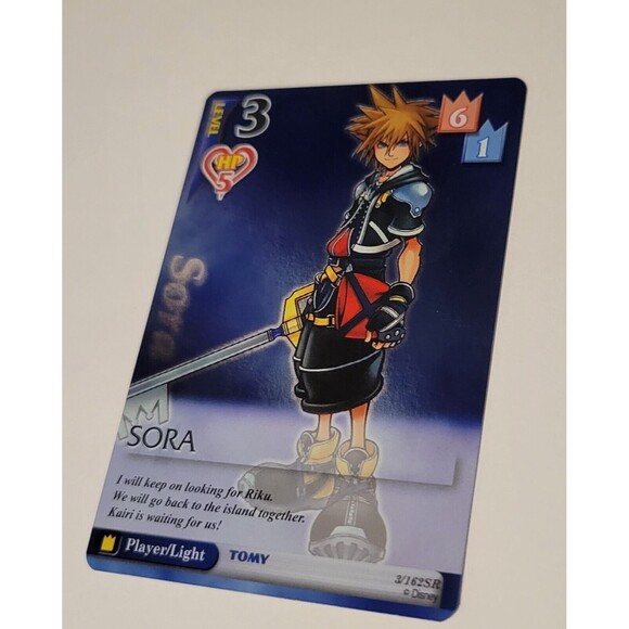 Kingdom Hearts TCG Card Sora Level 3 (Break of Dawn 3/162) Foil SR NM - Picture 2 of 5